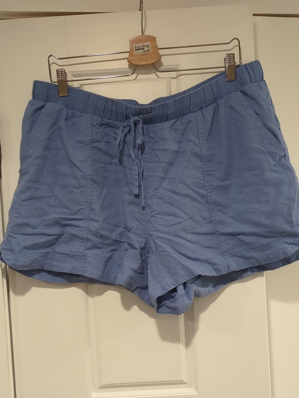 🩷 Universal Thread Soft Blue Linen Blend Drawstring Shorts